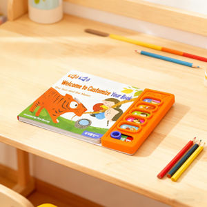Çocuklar kişiselleştirilmiş ses hikaye kitabı basın oynamak için özel sayfa içeriği ses erken öğrenme eğitici oyuncak - Product Image 1