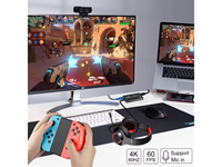 Tarjeta Capturadora de Video HDMI Mindpure 4K 60Hz, USB 3.0, Grabador de Video HD, Caja de Grabación para PS5 y Switch, Transmisión en Vivo OBS
