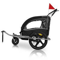 Trailer Sepeda Bayi Roda Tiga 2-IN-1 Terbaru, Platform Baja Anti Karat, Tahan Air, Untuk Belanja, Pantai, Serbaguna, OEM, Perjalanan Luar Ruangan