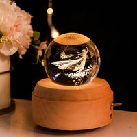 Boîte à musique Princesse des Neiges avec boule de cristal, veilleuse LED, flocon de neige rotatif, globe à neige pour anniversaire, Saint-Valentin, cadeau de festival