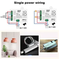 Interrupteur de télécommande universel sans fil WIFI Tuya 433 MHz, DC 5V 48V 2 canaux 10A, récepteur de relais sec pour porte de garage LED