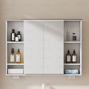 Mueble de Baño <span class=keywords><strong>Doble</strong></span> de Lujo Wayon, Gabinete de Almacenamiento Delgado para Baño, Madera Sólida, Conjunto de Muebles Modernos - Product Image 4