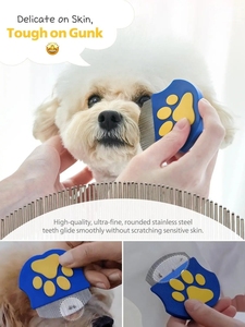 Peigne de toilettage pour animaux respectueux de la peau, mini-peigne facial pour animaux, peigne <span class=keywords><strong>anti</strong></span>-puces efficace pour chiots et chatons - Product Image 6