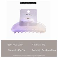 Pinces à cheveux en plastique transparent dégradé de grande taille - Motif minimaliste, pinces à mâchoires pour femmes, accessoires de cheveux quotidiens