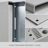 Boîtier de distribution électrique en aluminium IP65, verrouillable, extérieur, 370x332x110mm, découpes personnalisées OEM, RAL