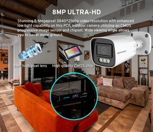 4k 8MP 8 kênh Hệ thống an ninh ngoài trời hai cách âm thanh đầy đủ màu sắc tầm nhìn ban đêm POE NVR Kit CCTV IP Hệ thống camera giám sát - Product Image 3