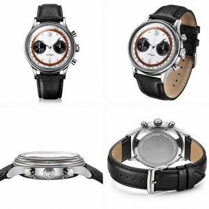 Montres à quartz chronographe de luxe pour hommes OEM 100M étanches VK64 avec logo personnalisé, verre saphir, montre décontractée pour affaires, fabricant - Product Image 3