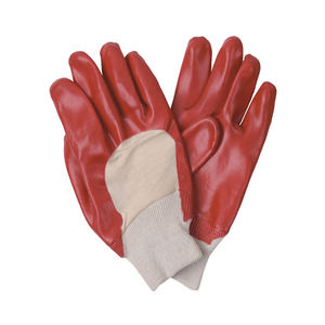 Guantes de PVC Rojos Resistentes a Químicos, Protegen Contra Ácidos, Aceites y Productos Químicos, Guantes de Trabajo con Puño de Punto - Product Image 6