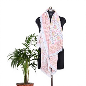 Wholesale Cotton Digital Print Floral Solid Color Lightweight Beach <b>Sarong</b> Pareo <b>Bikini</b> Cover up Wrap Scarf Women Wear - Product Image 1