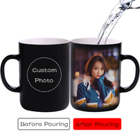 Tasses à café sensibles à la chaleur en céramique à couleur changeante magique noire 11 oz vierge par sublimation Tazas Magicas Para mugs pour sublimation
