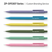 Crayon mécanique personnalisé avec logo 0,5 mm 0,7 mm ZP-DF5307, crayon à mine en plastique pour l'école, le bureau, la papeterie, vente en gros