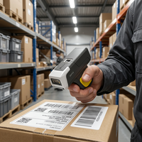 Mini-scanner de codes-barres sans fil N500 à porter au doigt, pour la gestion des stocks mains libres via USB