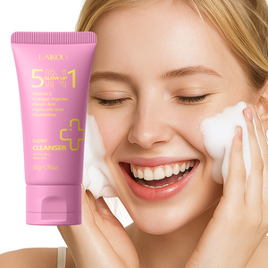 LAIKOU Limpiador Facial 5 en 1 con Vitamina C, Colágeno, Péptidos, Ácido Ferúlico, Ácido Hialurónico y Glutatión en Espuma Cremosa - Product Image 1