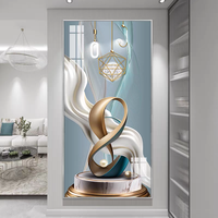 Décoration Murale Moderne HD en Gros : Peinture Abstraite Tridimensionnelle en Porcelaine de Cristal pour Hôtels et Maisons – Combinaison Tendance
