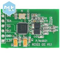 Pembaca Kartu MLK Mini RC522 I2C 13.56 mhz 13.56mhz Modul RFID dengan Antena PCB Terintegrasi