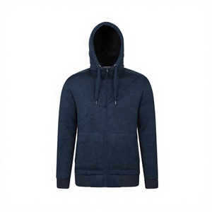 Sweat à capuche zippé en polyester/coton pour homme, de bonne qualité, séchage rapide, confortable, pas cher, en polaire, haute visibilité, motif uni tricoté - Product Image 1