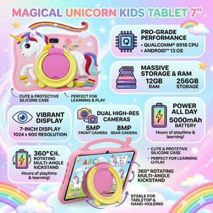 <span class=keywords><strong>Tablet</strong></span> Infantil de 7 Pulgadas con Android 13, MSM8916, <span class=keywords><strong>5G</strong></span> WIFI, 12GB 256GB, Cámara de 5+8MP, Batería de 5000mAh, <span class=keywords><strong>Tablet</strong></span> Educativa para Niños, Venta al Por Mayor - Product Image 3