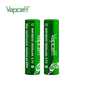 Vapcell INR18650 2600mah 25A Rewrap Molicel p18650 lityum iyon batarya hücreleri PK VTC6 INR18650 el feneri için düz üst - Product Image 2
