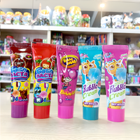 Bonbons en gros personnalisés sous marque privée, bonbons liquides amusants en forme de dentifrice, saveur cola, sirop à mâcher Q, confiture, bonbons jouets pour enfants, ODM OEM