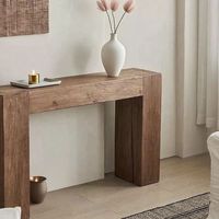 Table console en bois massif pour un intérieur calme, style maison d'hôtes originale, table de présentation longue pour l'arrière de canapé, pour chambre et entrée