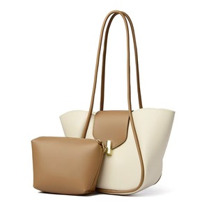 Sac fourre-tout élégant pour femmes, ensemble <span class=keywords><strong>de</strong></span> 2 pièces, grande capacité, sac à bandoulière en similicuir, sac à main <span class=keywords><strong>de</strong></span> <span class=keywords><strong>travail</strong></span> tendance avec pochette assortie - Product Image 3