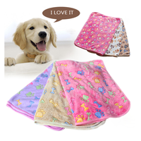 Couverture chaude pour animaux de compagnie, tapis en polaire corail doux pour chiens et chats, couverture de sommeil douce, fournitures pour animaux de compagnie