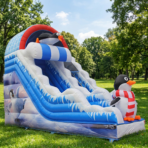 WINSUN Penguin Slide PVC Adults Kids Playground Themed Commercial Attractive Inflatable Dry Slide for Garden Use - Product Image 1