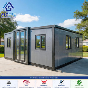 Maison conteneur préfabriquée extensible de 30 pieds ou 40 pieds, conforme aux normes australiennes ISO 1461, en acier galvanisé à chaud, 3 chambres, moderne, pliable, type bungalow - Product Image 1