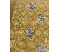 Tissu brodé 100 % polyester doux, motif poisson Koi et floral, respirant, pour Abaya et robe longue femme - Grande vente