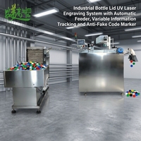 Système d'alimentation automatique pour marquage laser UV haute vitesse des bouchons de bouteilles, machine de codage anti-contrefaçon avec traçabilité des données variables