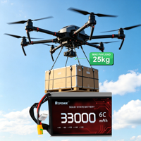 RCPOWX 350 Вт·ч/кг 12S 14S 51.8В 33000 мА·ч Аккумулятор с максимальной емкостью, твердотельный, в мягком корпусе, с катодом LiCoO2, 800 циклов, для сверхтяжелых БПЛА
