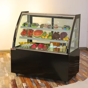 Armoire de réfrigérateur de vitrine d'affichage de gâteau d'entreposage frigorifique commercial vertical acrylique