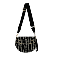 Sac banane femme à faible MOQ, motif Hawaï Palaka Léopard Fleur d'Hibiscus, impression personnalisée, grande taille, sac bandoulière écologique pour femme