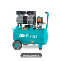 Compresseur d'air portable sans huile à piston silencieux de 550 W et 24 L pour le gonflage des pneus