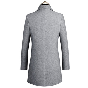 Nouveau Manteau Long en Laine pour Homme Version Coréenne à Bouton Unique – Collection 2026 – Grande Vente - Product Image 2