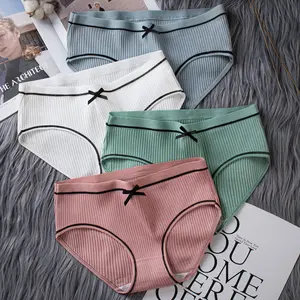 Nhà Máy Giá Mid-eo Cô Gái Tóm Tắt Tinh Khiết Cotton Nữ Đồ Lót Quần Lót Của Phụ Nữ Briefs Lady Bow Quần Lót