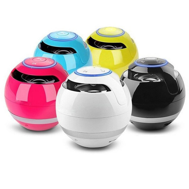 A18 Ball LED Mini Super Bass Portable Wireless Hifi Speakers with FM Radio TF Mic USB Small Outdoor Audio Speaker