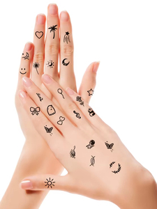 Tiny Finger Temporary <b>Tattoo</b> Sticker Non Toxic Waterproof Sweatproof Water Transfer <b>Paper</b> Decal for Face Body Professional Use - Product Image 6