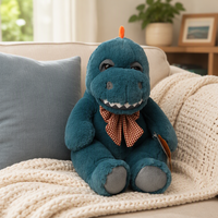Maßgefertigtes Kawaii Niedliches Dinosaurier-Plüschtier Kunstfell Flanell Superweicher PP-Baumwollstoff Zertifiziert Sicher Stressabbau-Geschenk