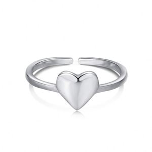 Dylam No Moq Fashion Design S925 Silver 18K Gold Plated Mama Collection Presents Mothers Day Gift <b>Resizable</b> Heart <b>Rings</b> - Product Image 1
