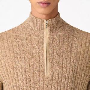 Suéter de Punto Acrílico Informal de Negocios para Otoño, Antipilling, para Jóvenes, con Cierre de Cuerda Trenzada y Engrosado - Product Image 3