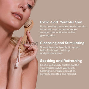 Brosse sèche miniature personnalisée avec logo, poils naturels, exfoliante, pour le nettoyage du visage, zones sensibles, cou, poitrine, ongles - Product Image 5