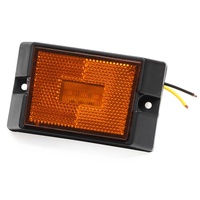 Kit de feux arrière de remorque LED carré étanche 12V lentille claire Kit de licence de feux de course de clignotant d'arrêt de frein de remorque rouge