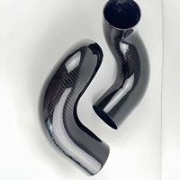 Piezas de fibra de carbono personalizadas de fábrica OEM Tubo de admisión Tubo doblado de fibra de carbono Curvo