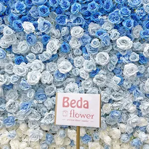 बेडा रियल टच फूल नीला गुलाब 5डी कृत्रिम DIY फूल दीवार पार्टी शादी की सजावट के लिए रेशम शादी की पृष्ठभूमि को अनुकूलित करें