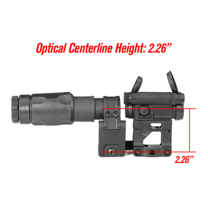 SPECPRECISION M5 <span class=keywords><strong>6X</strong></span> MAG-<span class=keywords><strong>1</strong></span> <span class=keywords><strong>6X</strong></span> Lupa Combo 2,26 \ "Óptica Centerline Altura Red Dot Sight - Product Image 3