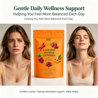 Gummies SYC BIO au Poivre de Cayenne, Aubépine, Betterave et Curcuma – Antioxydant pour la Vitalité Quotidienne des Adultes – 60 Gummies – Marque Privée OEM