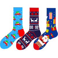 Nouvelles chaussettes de Noël fantaisie en coton jacquard 200N, chaussettes de Noël originales, chaussettes de fête, vente en gros, chaussettes festives personnalisées
