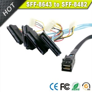 Mini SAS interne SFF-8643 à (4) connecteurs SFF-8482 29pin avec la puissance <span class=keywords><strong>de</strong></span> SATA, 1M - Product Image 6