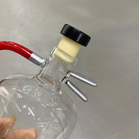 Decantador de whisky con forma de extintor OEM, botella de licor de vidrio de borosilicato de alta calidad de 300 ml con tapa hermética